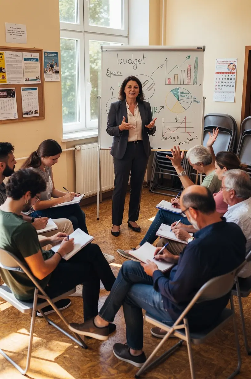 Olvasó jegyzetel fontos pénzügyi alapelvekről szóló exkluzív kiadvány mellett