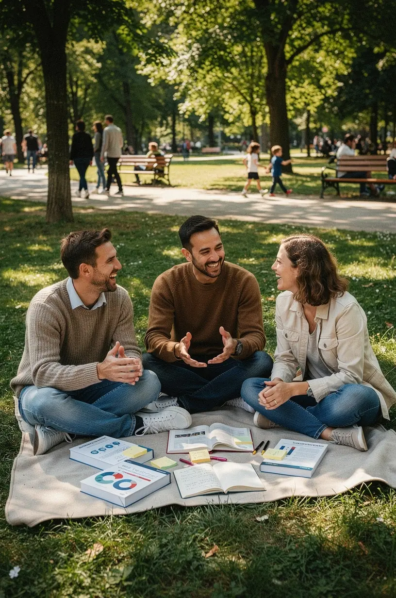 Személyes pénzügyi tanácsadás workshop résztvevők csoportos megbeszélése